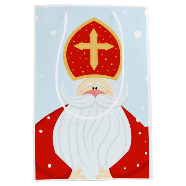 Cute Saint Nicholas    Medium Gift Bag (Front)