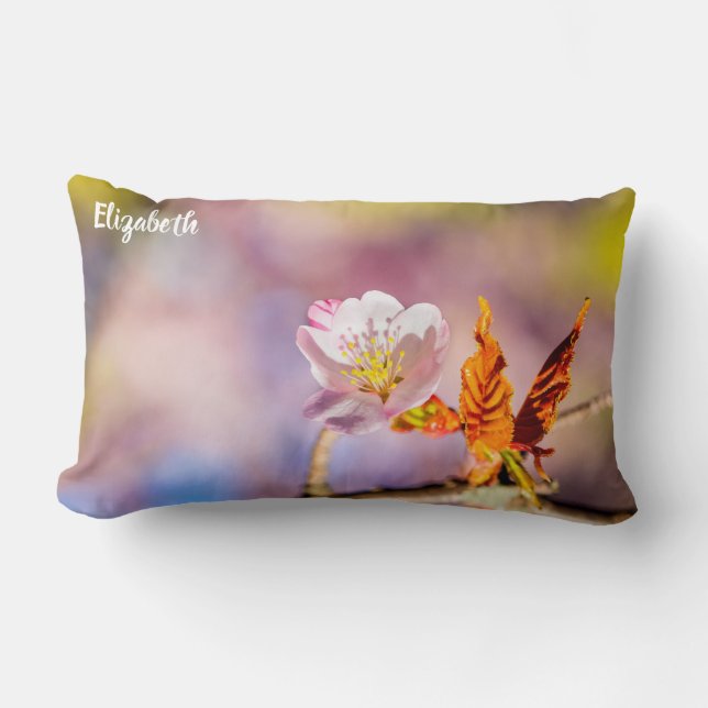 Cute Sakura Flower Lumbar Cushion (Front)