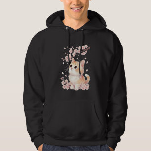 Cute Sakura Kitten Cherry Blossom Japanese Kawaii Hoodie