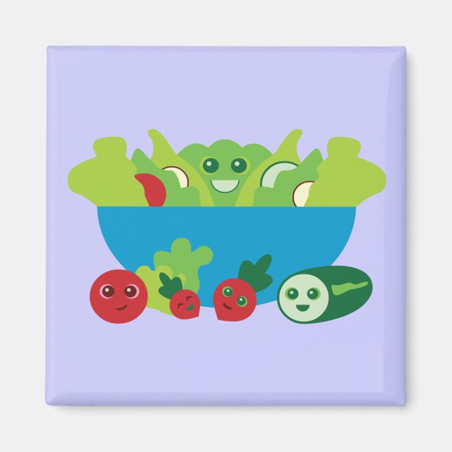 Cute Salad Magnet (Front)