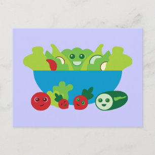 Cute Salad Postcard
