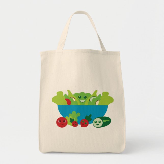 Cute Salad Tote Bag (Front)