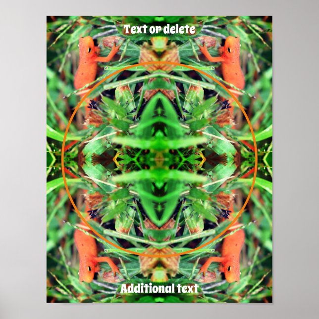 Cute Salamander Personalised Create Your Own Photo Poster (Front)