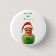 Cute salami surprised Christmas in fluffy green