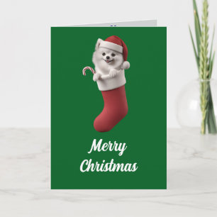 Cute Samoyed Dog Christmas Card