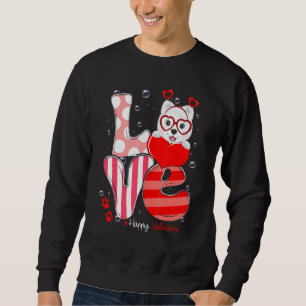 Cute Samoyed Dog Love Valentine Puppy Sweatshirt