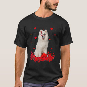 Cute Samoyed Dog Valentine Fun Dog Dad Dog Mum T-Shirt