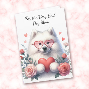 Cute Samoyed Dog You Make My Tail Wag Holiday Card