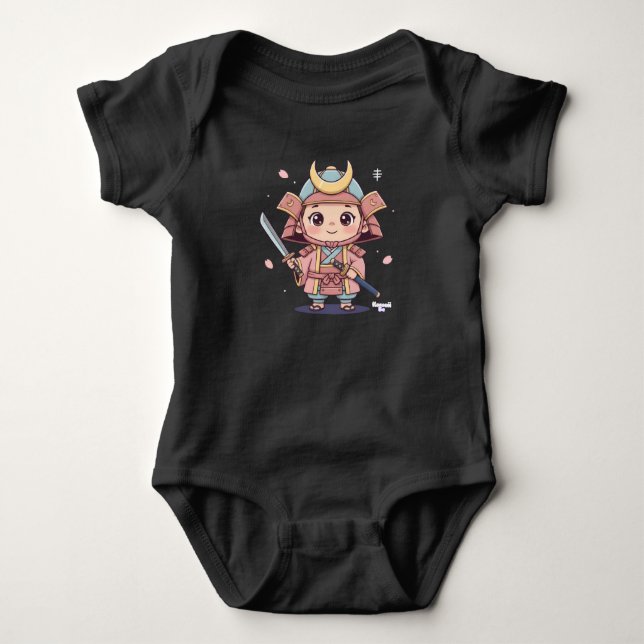 Cute Samurai Baby Bodysuit (Front)