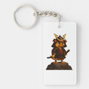 Cute Samurai Duck Keychain – Japanese Warrior Duck
