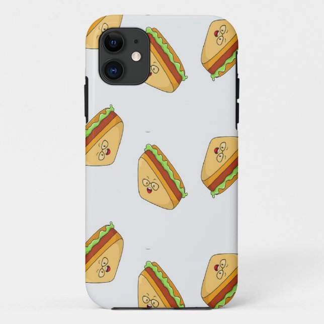 Cute sandwiches food character pattern Case-Mate iPhone case (Back)