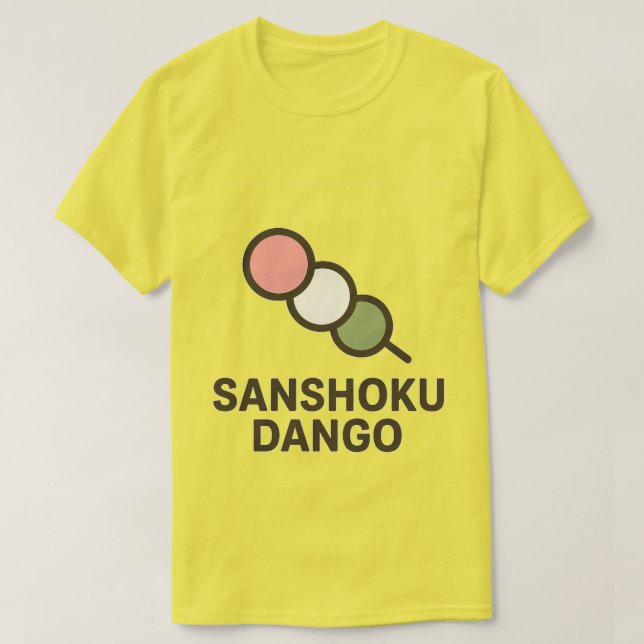 Cute Sanshoku Dango Illustration T-Shirt (Design Front)