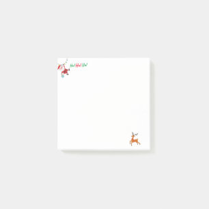 Cute Santa and a Happy Reindeer Post-it Notes