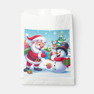Cute Santa and Snowman  Favour Bags