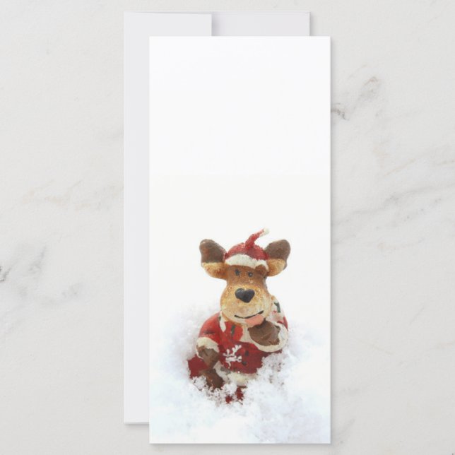 Cute Santa Bear In The Snow Bookmark (Front)
