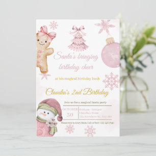 Cute Santa Birthday Card for Kids