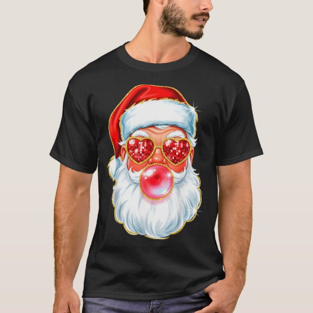 Cute Santa Bubble Gum For Women Teen Little Girls  T-Shirt (Front)