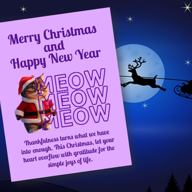 Cute Santa Cat Christmas Postcard (Creator Uploaded)