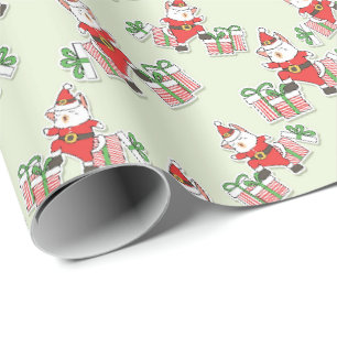 Cute Santa Cat Christmas Wrapping Paper