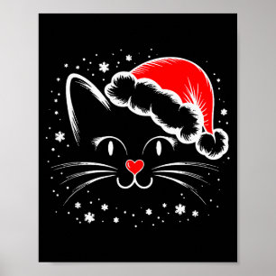 Cute Santa Cat Lover Christmas Men Women Kids  Poster