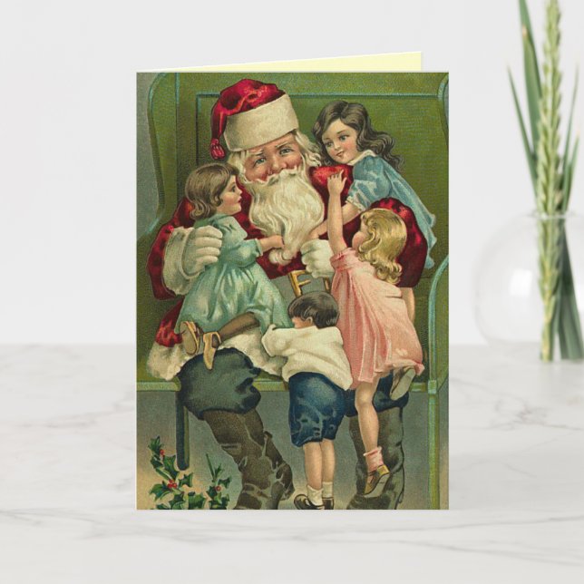 Cute Santa Christmas Card (Front)