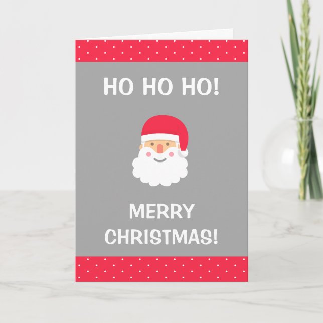 Cute Santa Christmas cards for kids (Front)