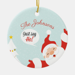 Cute Santa Christmas  Ceramic Tree Decoration