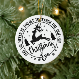 Cute Santa Christmas Eve Christmas Ceramic Tree Decoration