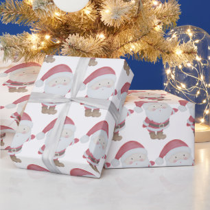 Cute Santa Christmas Holiday Wrapping Paper