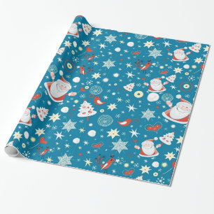 Cute Santa Christmas Pattern Wrapping Paper