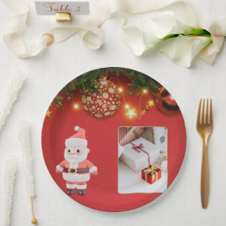 Cute Santa Christmas Plate – Festive Holiday Gift 