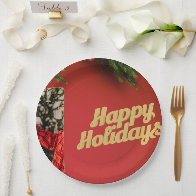 Cute Santa Christmas Plate – Festive Holiday Gift  (Wedding)