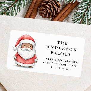 Cute Santa Christmas return address Label