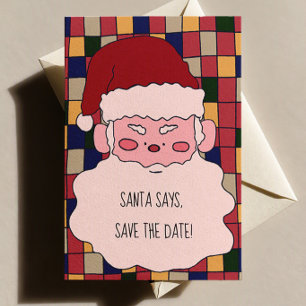 Cute Santa Christmas Save The Date