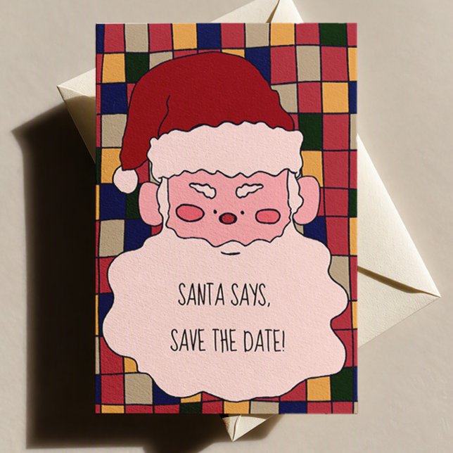 Cute Santa Christmas Save The Date (Creator Uploaded)