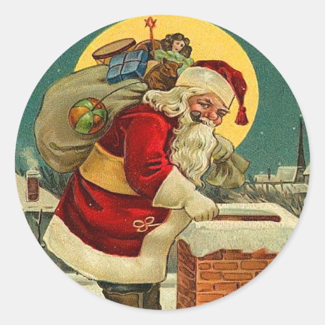 Cute Santa Christmas stickers (Front)