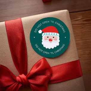 Cute Santa Claus - Add Your Own Text Christmas Classic Round Sticker