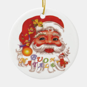 Cute Santa Claus Ceramic Tree Decoration