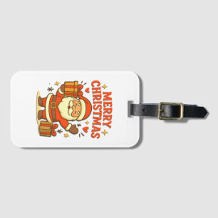 Cute Santa Claus Christmas Art- Merry Christmas  Luggage Tag