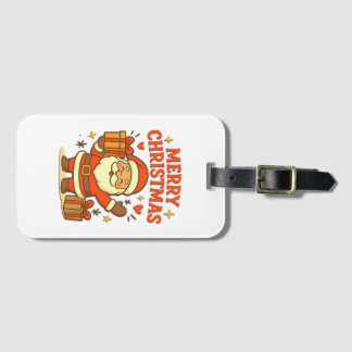 Cute Santa Claus Christmas Art- Merry Christmas Luggage Tag