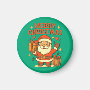 Cute Santa Claus Christmas Art – Merry Christmas Magnet