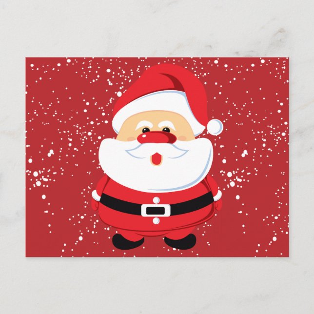 Cute Santa Claus Christmas custom Holiday Postcard (Front)