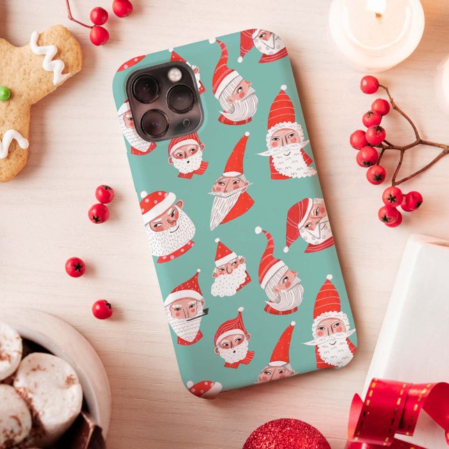 Cute Santa Claus Christmas Holiday Pattern Case-Mate iPhone Case (Creator Uploaded)
