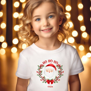 Cute Santa Claus Christmas Name Toddler T-shirt 