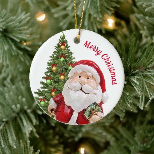 Cute Santa Claus Christmas Ornament (Tree)