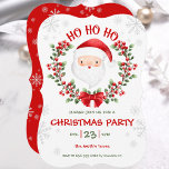 Cute Santa Claus Christmas Party Invitation<br><div class="desc">Christmas Party Invitation fully editable template with a cute Santa Claus. You can easily personalise it.</div>