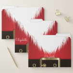 Cute Santa Claus, Christmas- Personalised File Folder<br><div class="desc">Cute Santa Claus and your name.</div>