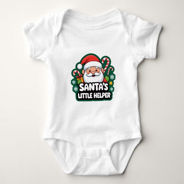 Cute Santa Claus Christmas T-Shirt for Boys & Girl Baby Bodysuit (Front)
