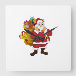 Cute Santa Claus Christmas Wall Clock | 10.75" Acr
