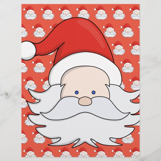 Cute Santa Claus Custom Letterhead (Front)